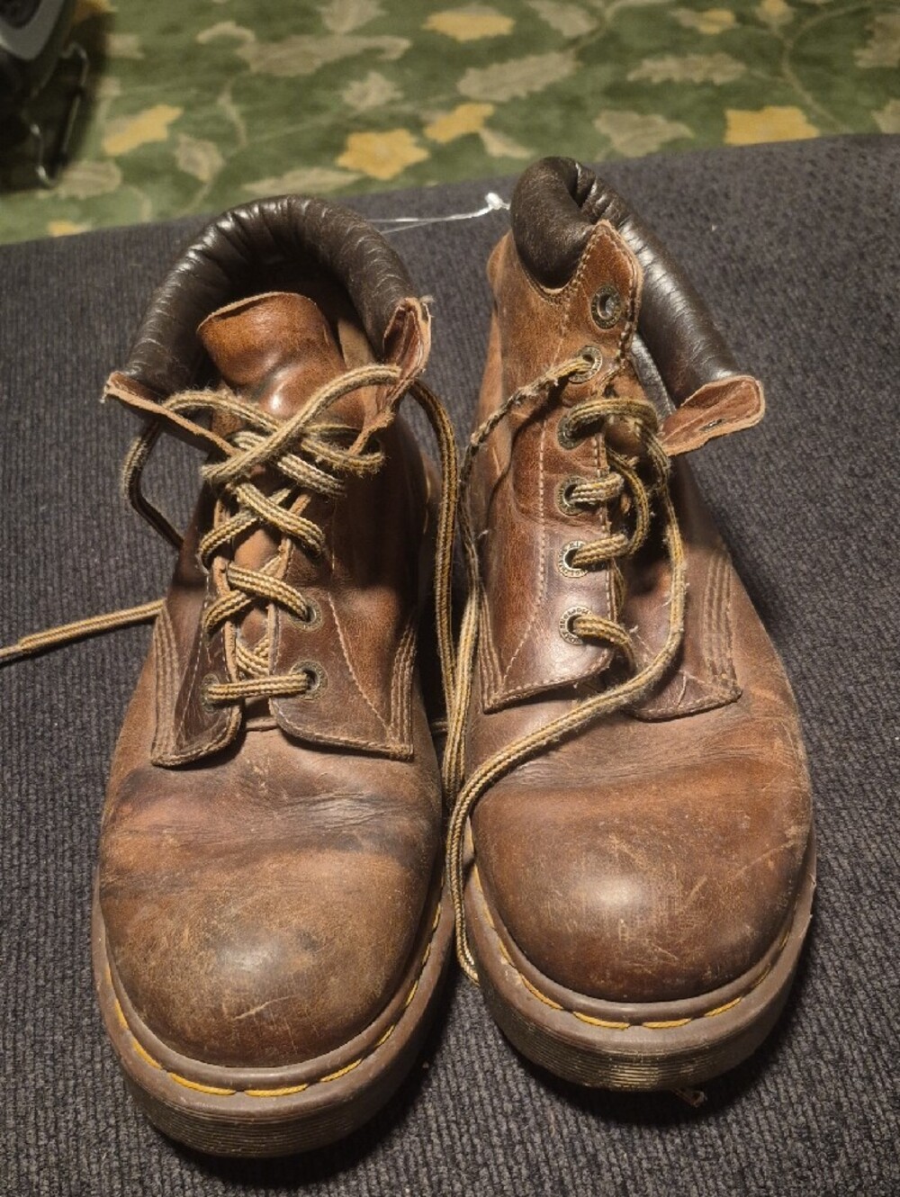 Dr. Martens Brown Leather Lace-Up Work Boots - Picture 3 of 12